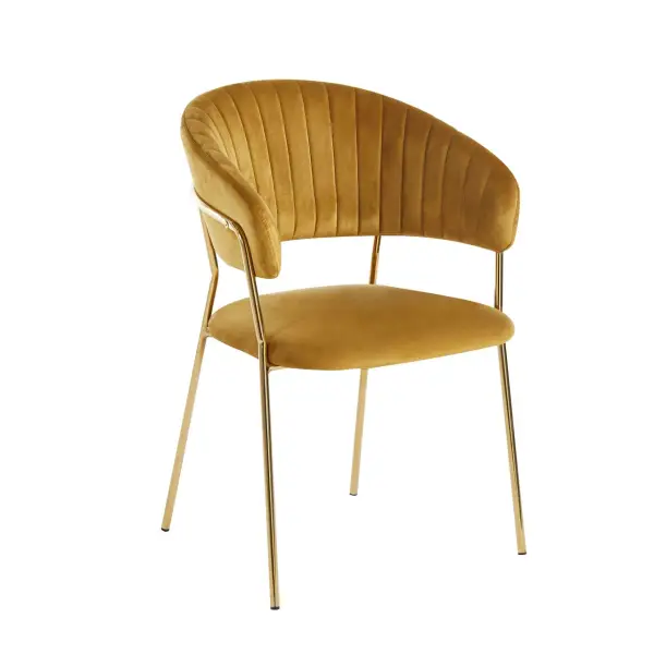 Krzesło tapicerowane curry nogi złoty K4-FX